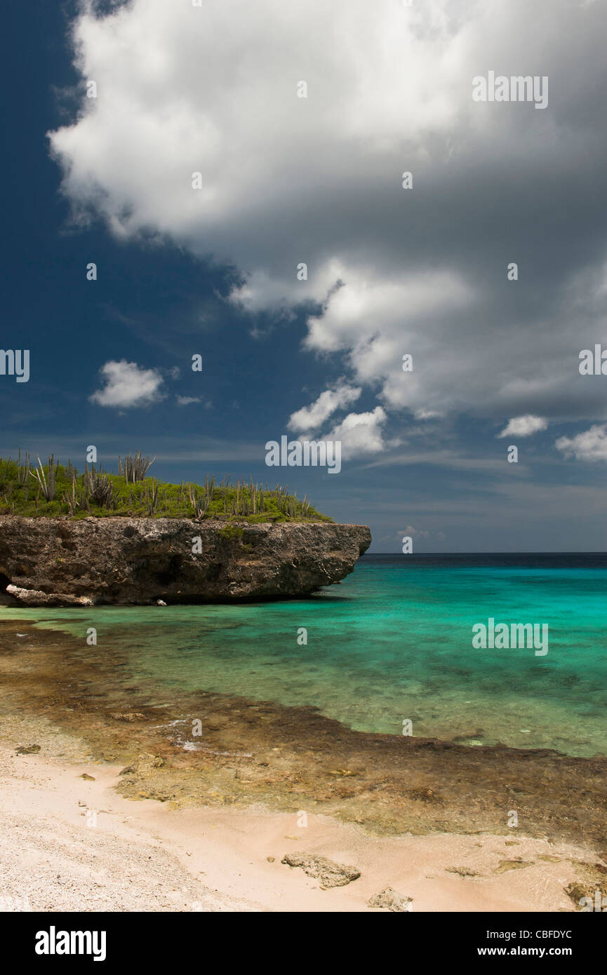 Spiaggia di scena a Boca Slagbaai Slagbaai National Park, Bonaire, Antille olandesi, dei Caraibi Foto Stock
