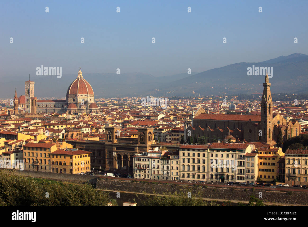 L'Italia, Toscana, Firenze, skyline, generale vista panoramica, Foto Stock