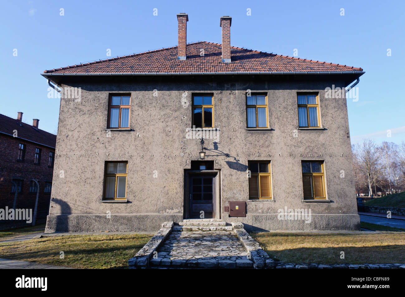 Casa di proprietà di Rudolf Franz Ferdinand Höss (Höß/Hoess) SS-Obersturmbannführer del campo di concentramento di Auschwitz Foto Stock