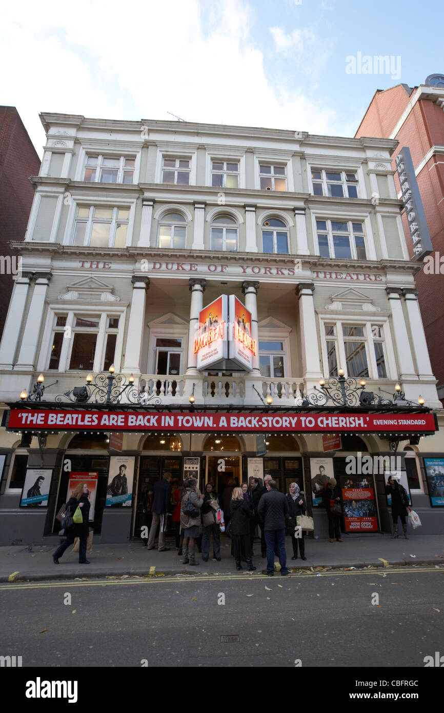 Il duca di York's theatre mostra backbeat Beatles Story in teatri di west end di Londra Inghilterra Regno Unito Regno Unito Foto Stock