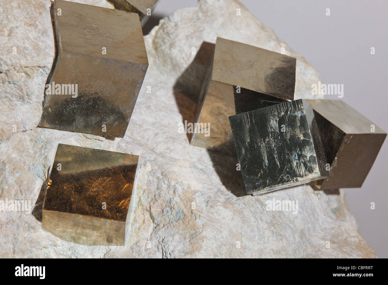 Cristalli minerali di mineralogia presso il krantz collezione di minerali, in Melbourne Museum di victoria collezione di minerali. Foto Stock