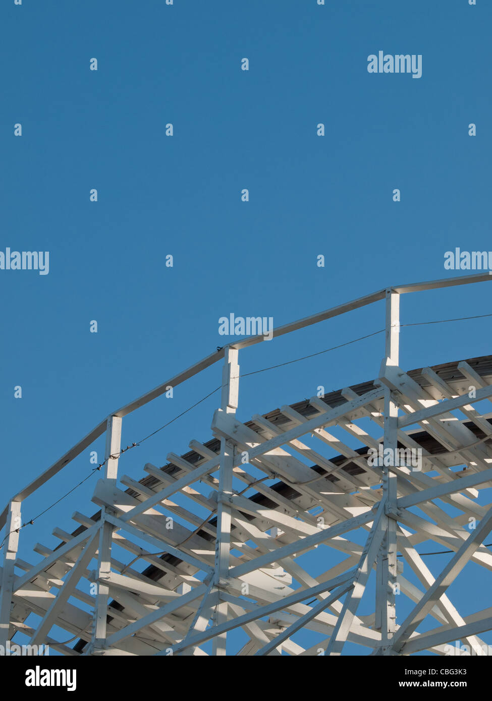 Old fashion rollercoaster al Elitch Gardens Theme Park a Denver in Colorado. Foto Stock