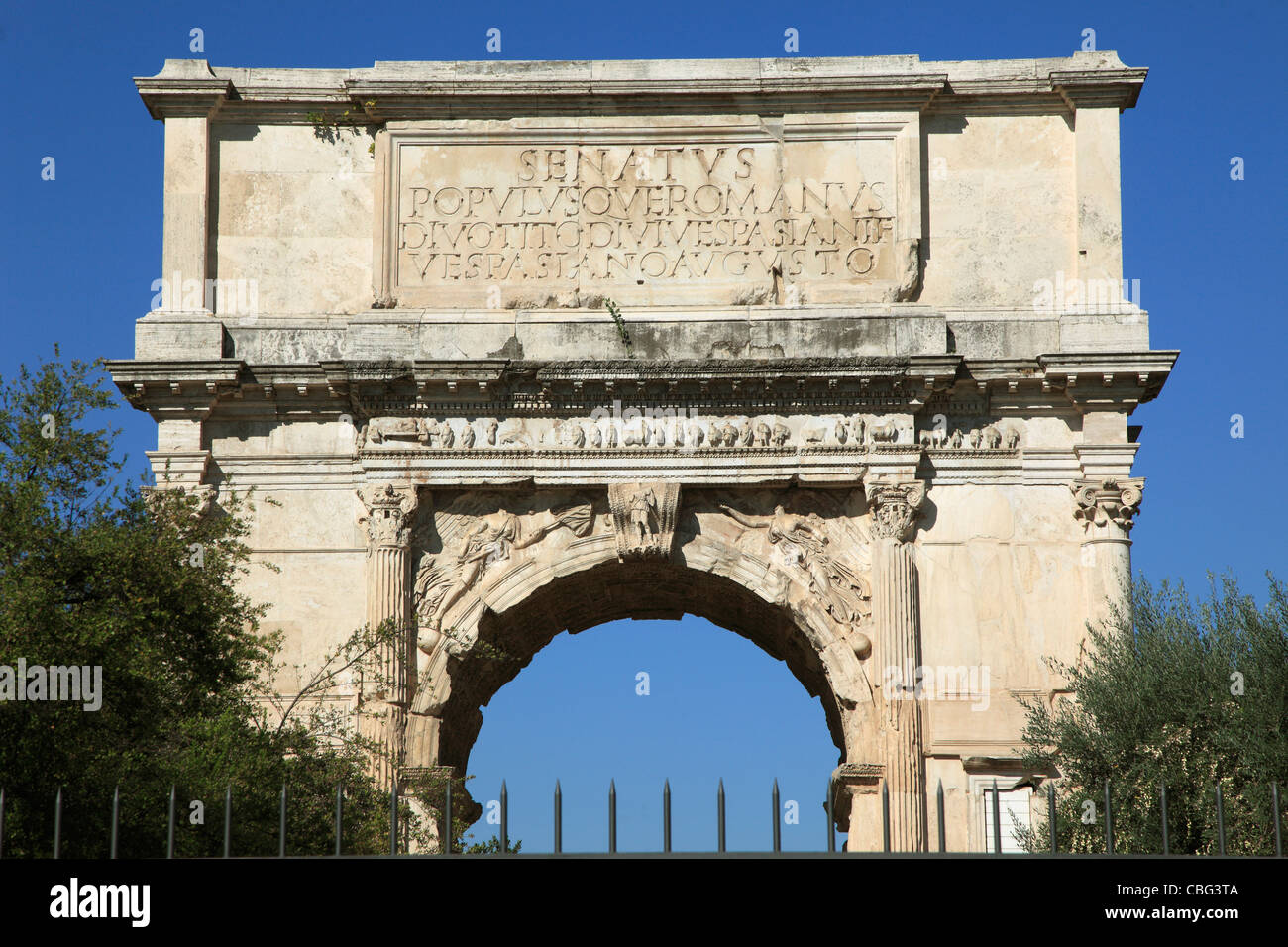 Italia Lazio Roma, l Arco di Tito Arco di Tito, Foto Stock