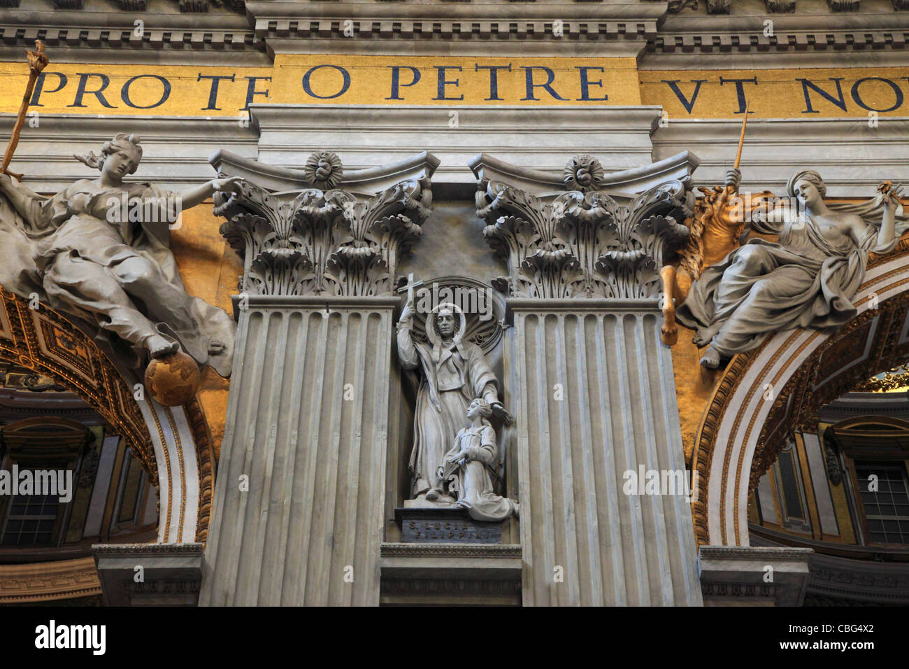 Italia, Roma, Vaticano, la Basilica di San Pietro, interna Foto Stock