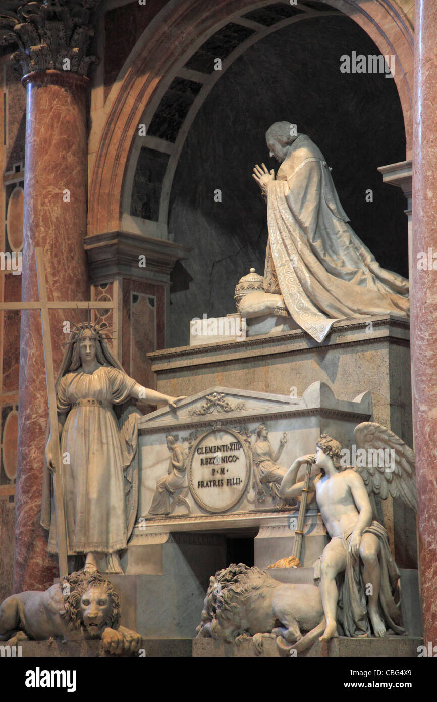 Italia, Roma, Vaticano, la Basilica di San Pietro, interna Foto Stock