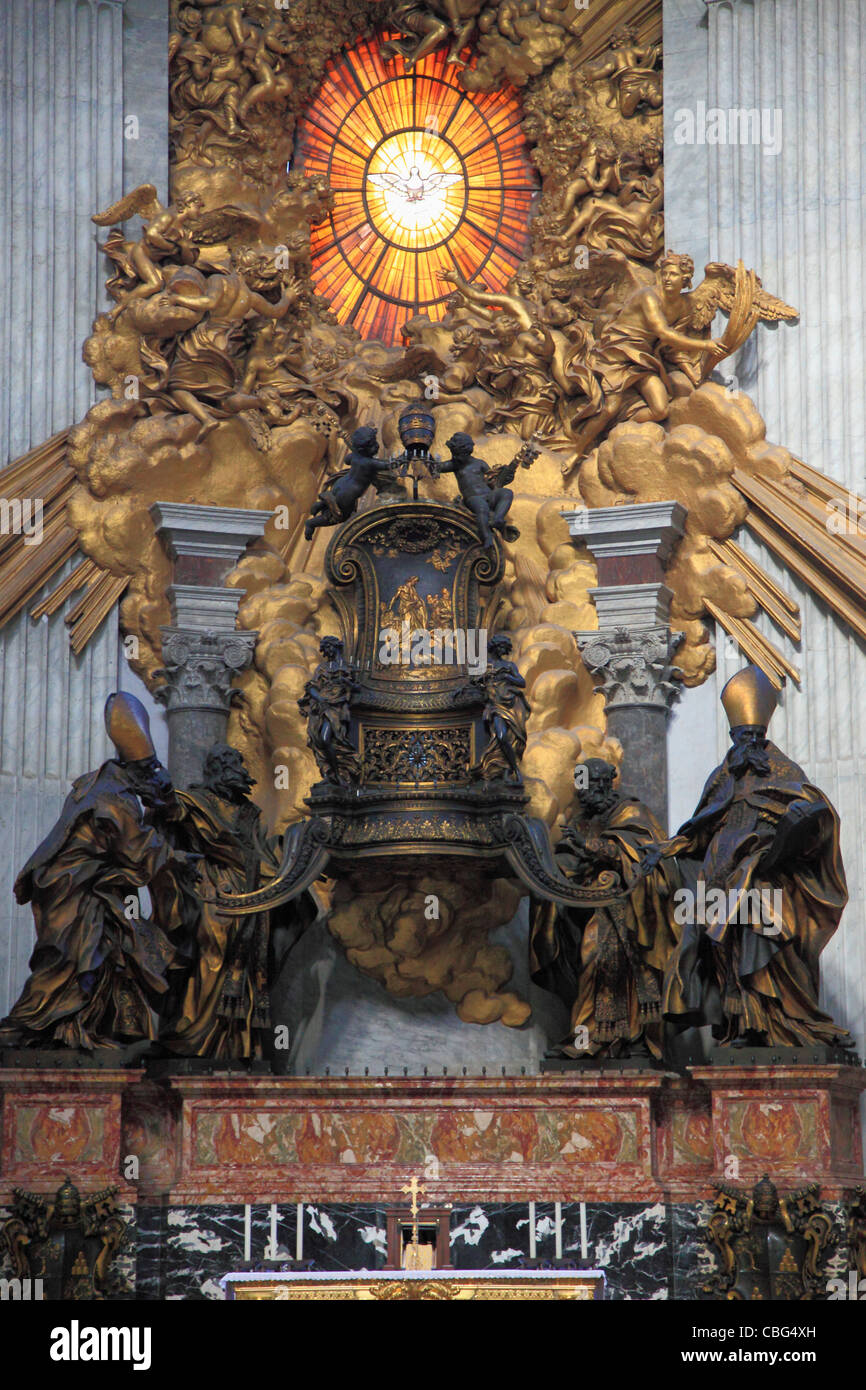 Italia, Roma, Vaticano, la Basilica di San Pietro, interna Foto Stock