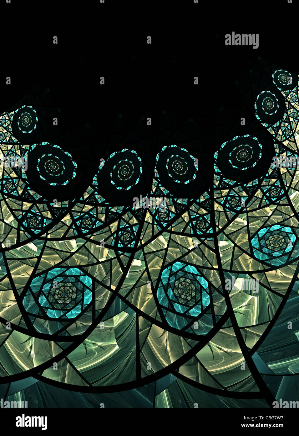 Modello frattale creato utilizzando la Escher iterazione nell'apofisi programma per computer Foto Stock