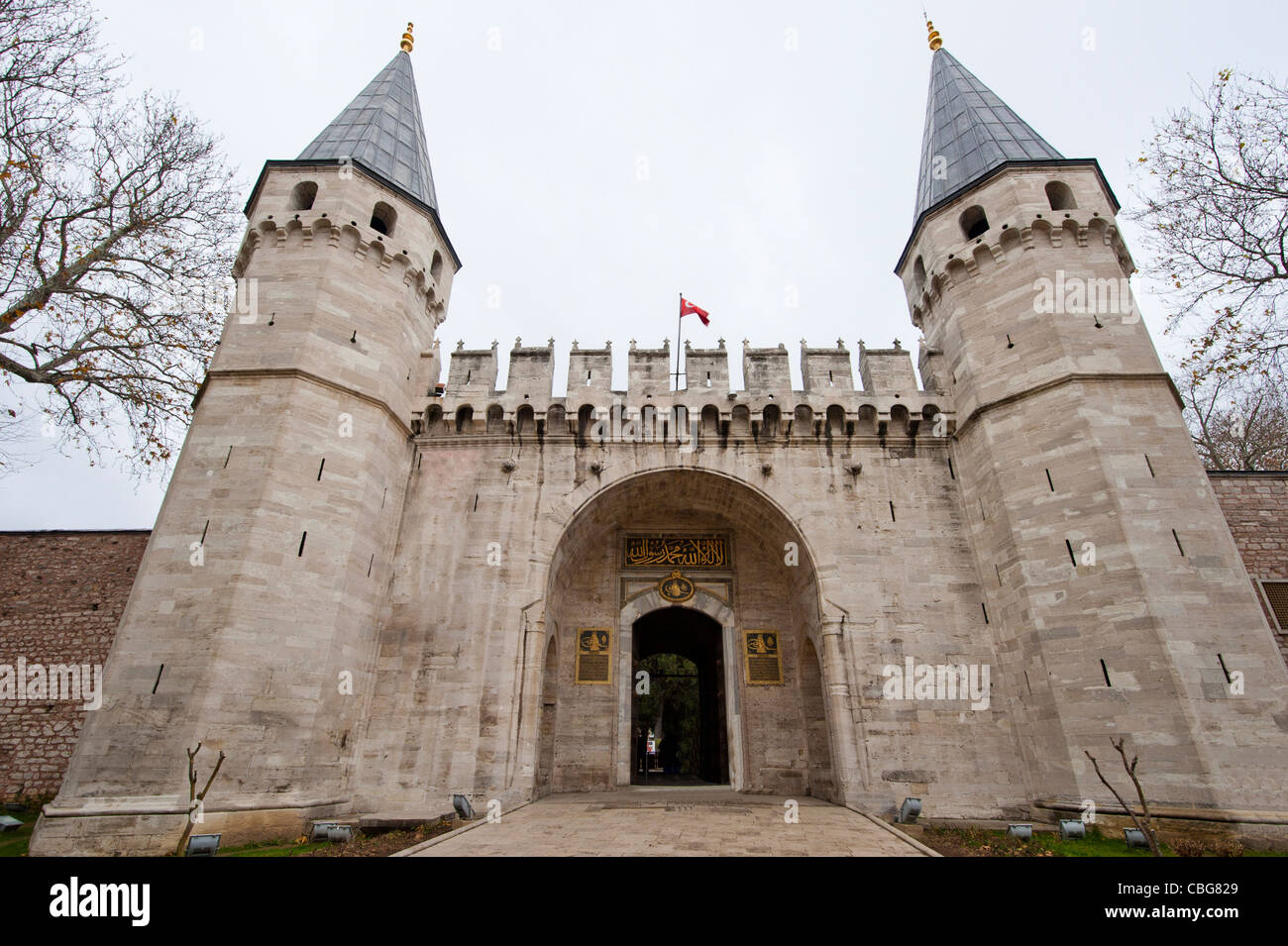 Cancello di ingresso di saluti da Topkapi Palace in Istanbul Turchia Foto Stock