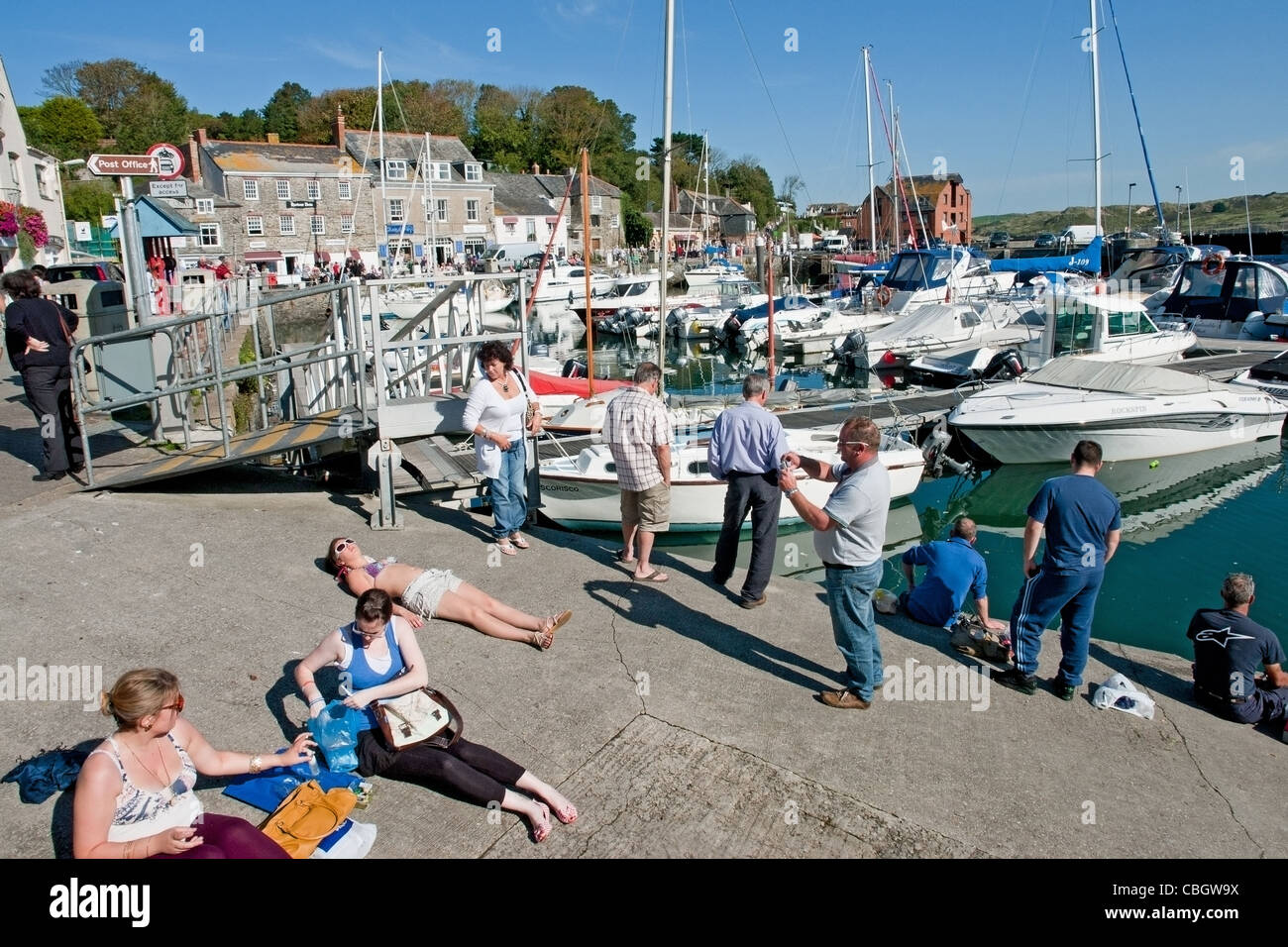 Il porto a Padstow, sulla North Cornish Coast Foto Stock