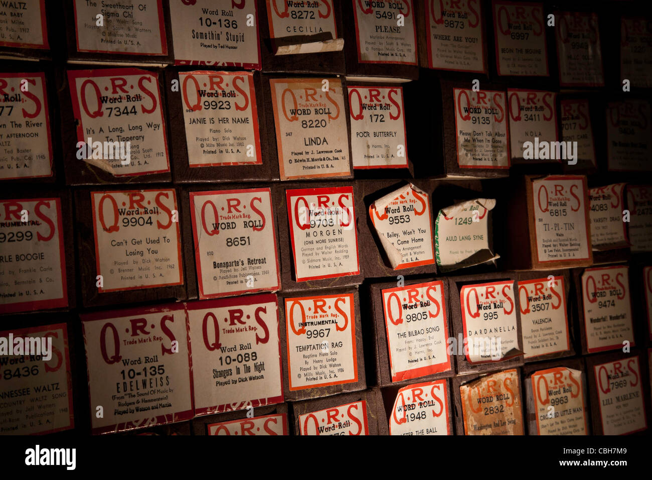 Lettore di musica di pianoforte rotoli Foto Stock
