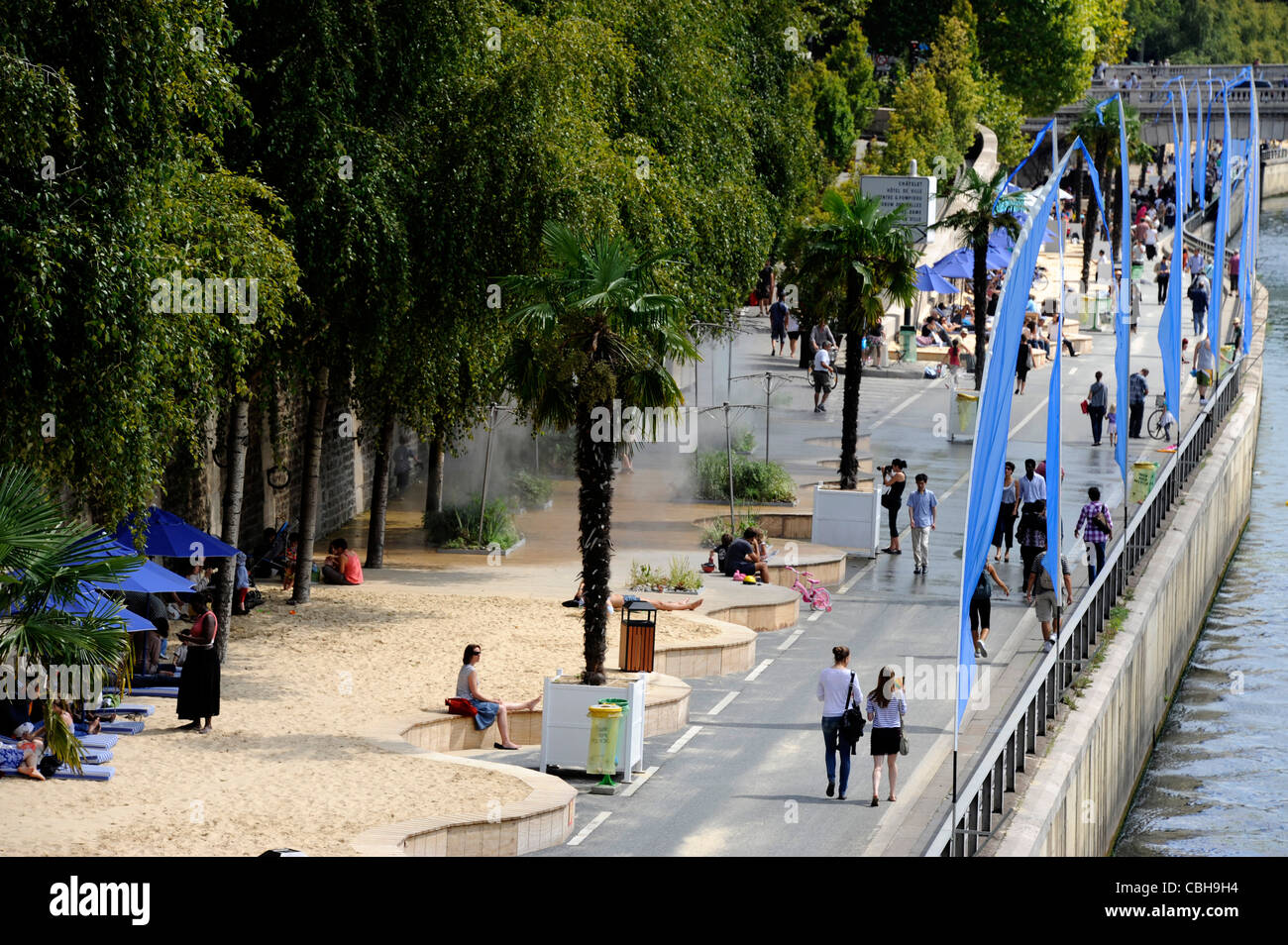 Paris Plage,Francia,Paris beach,Senna Foto Stock