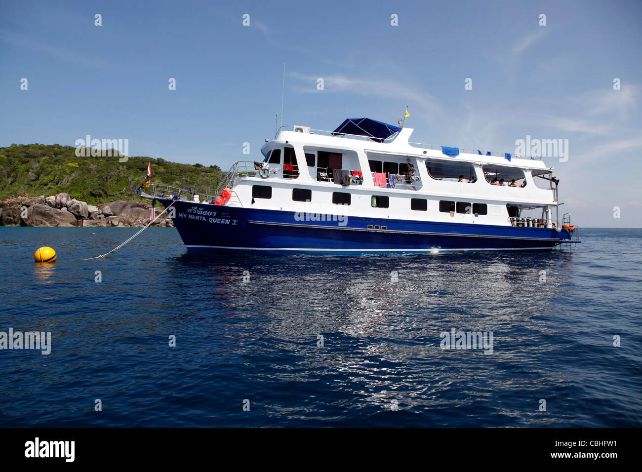 Giro turistico in barca nelle isole Similan, Phang-Nga, vicino a Phuket, Tailandia Foto Stock