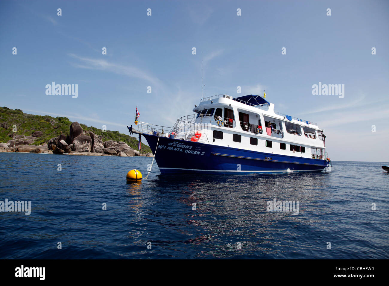 Giro turistico in barca nelle isole Similan, Phang-Nga, vicino a Phuket, Tailandia Foto Stock