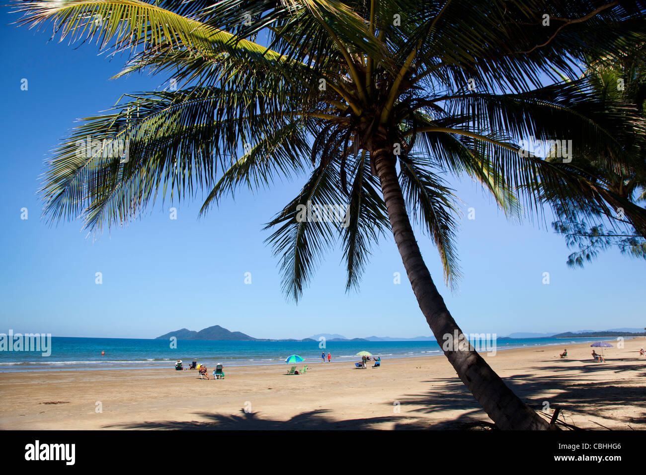 Australia, Queensland, Mission Beach con vista di Dunk Island Foto Stock