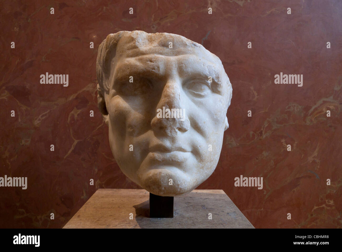 Busto di statista romano Marcus Vipsanius Agrippa (64/63 BC - 12 BC), il museo del Louvre, Parigi, Francia Foto Stock