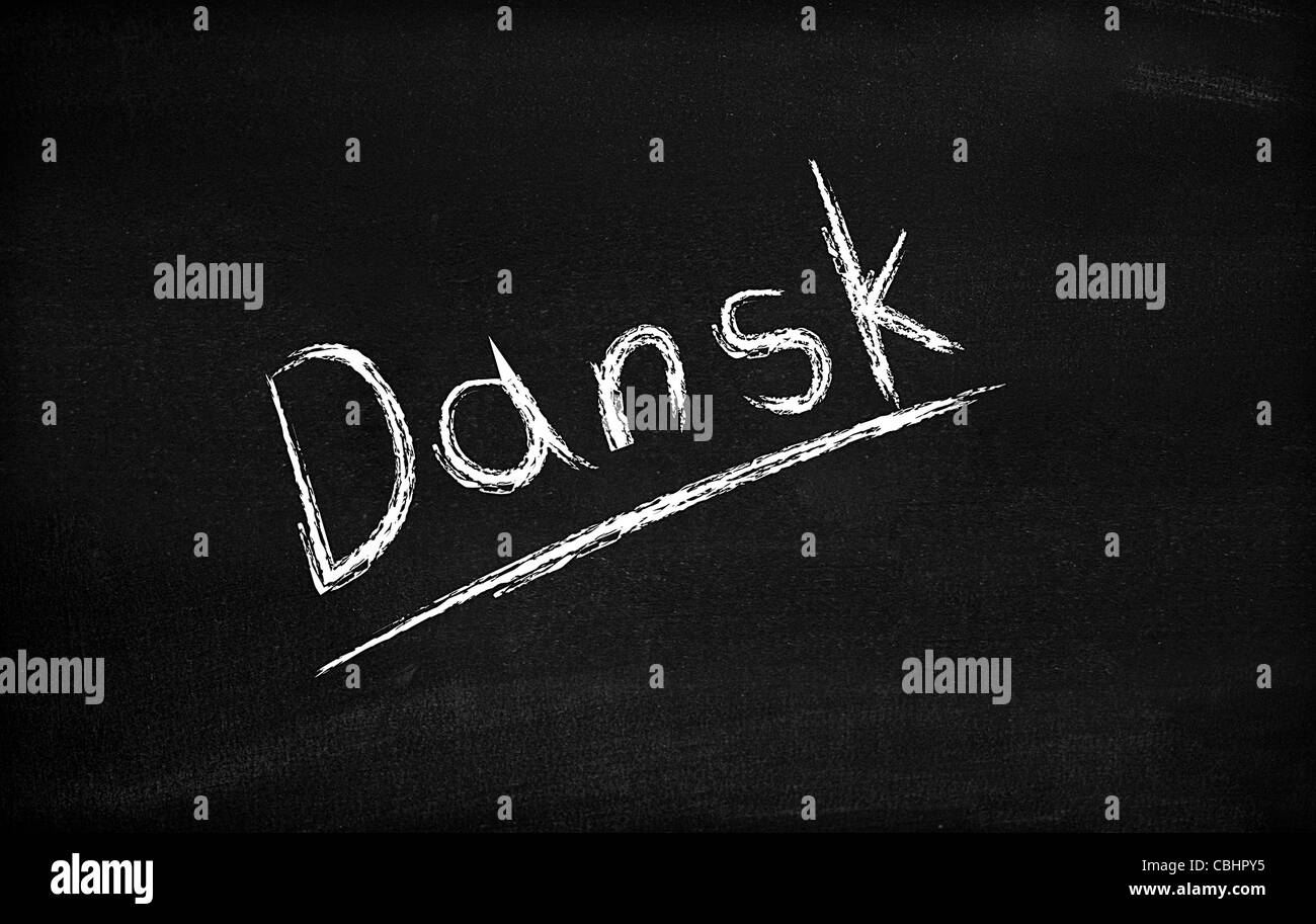 Dansk che si traduce in danese Foto Stock