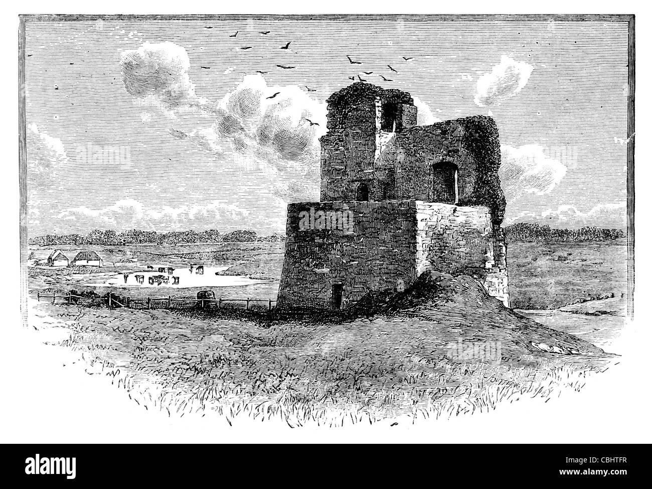 Il castello di Kilcolman County Cork castelli fort bastion tower roccaforte solidità alla cittadella mastio bastione torretta fort Foto Stock