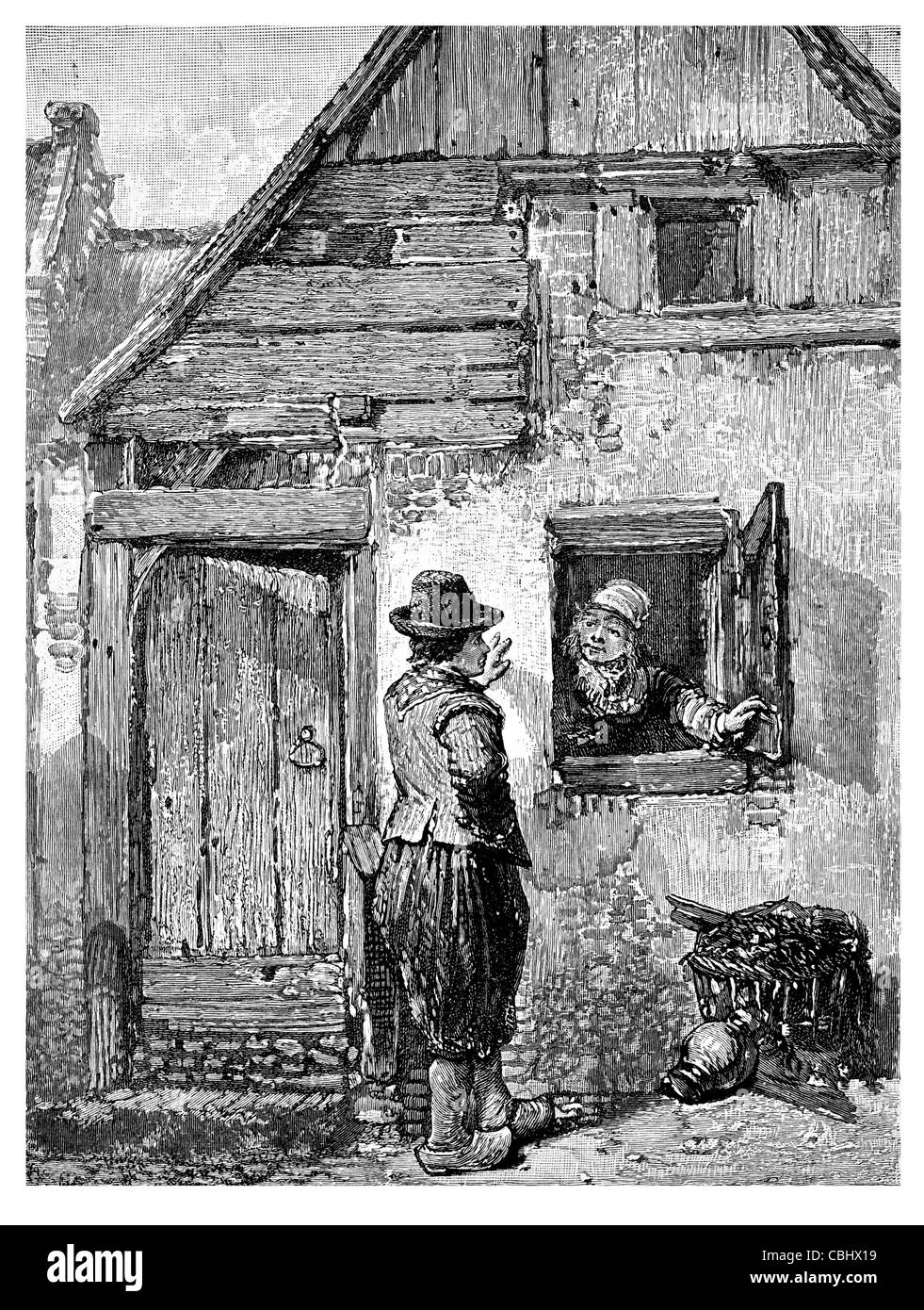 Dutch corteggiamento Isle Marken IJsselmeer Paesi Bassi Waterland Holland island attrazione turistica case di legno house Markermeer Foto Stock