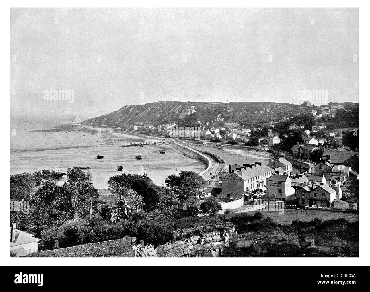 Mumbles Galles Swansea Bay beach luogo balneare villaggio storico lungomare seaside resort Foto Stock