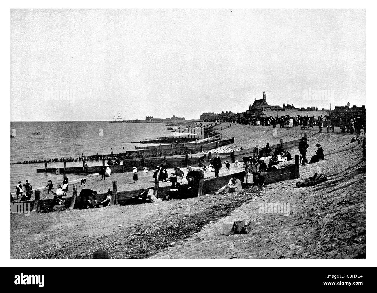 Sheerness città Kent England promenade località balneare beach Foto Stock