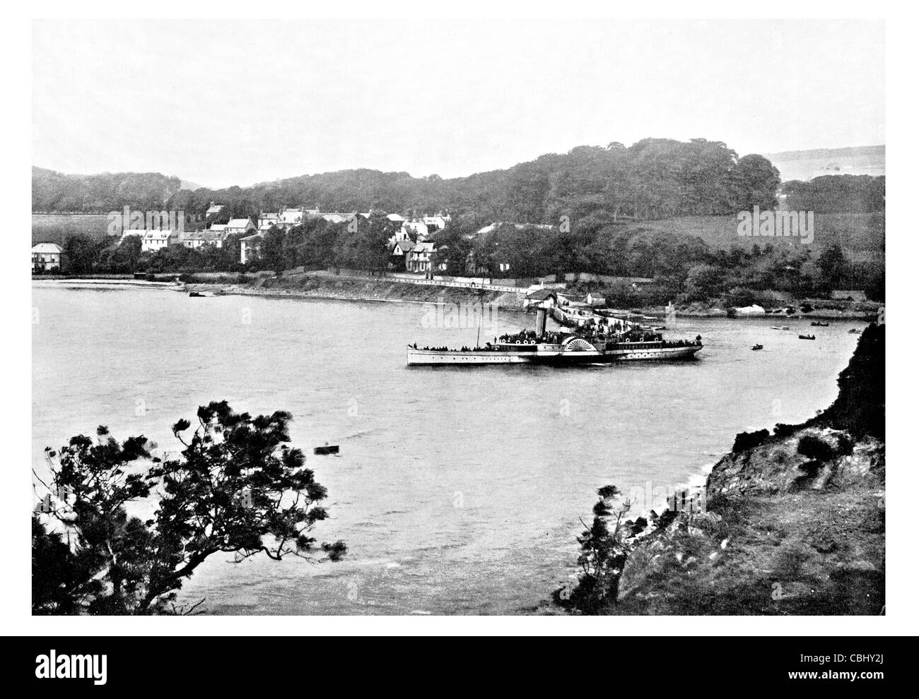 Aberdour villaggio storico Fife Scozia Tantallon Castle vaporizzatore steamship potenza vapore SS traghetto per il servizio al passeggero Foto Stock