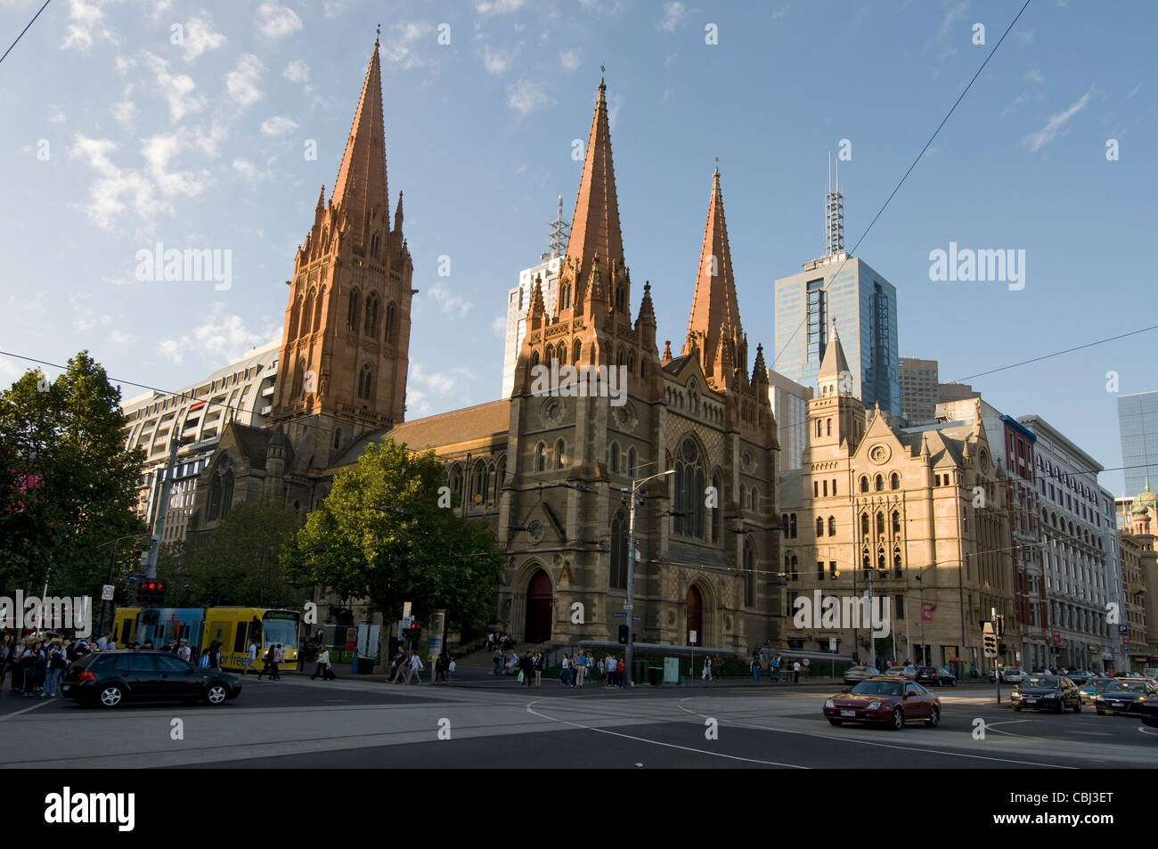 La cattedrale di san Paolo a Melbourne, Australia Foto Stock