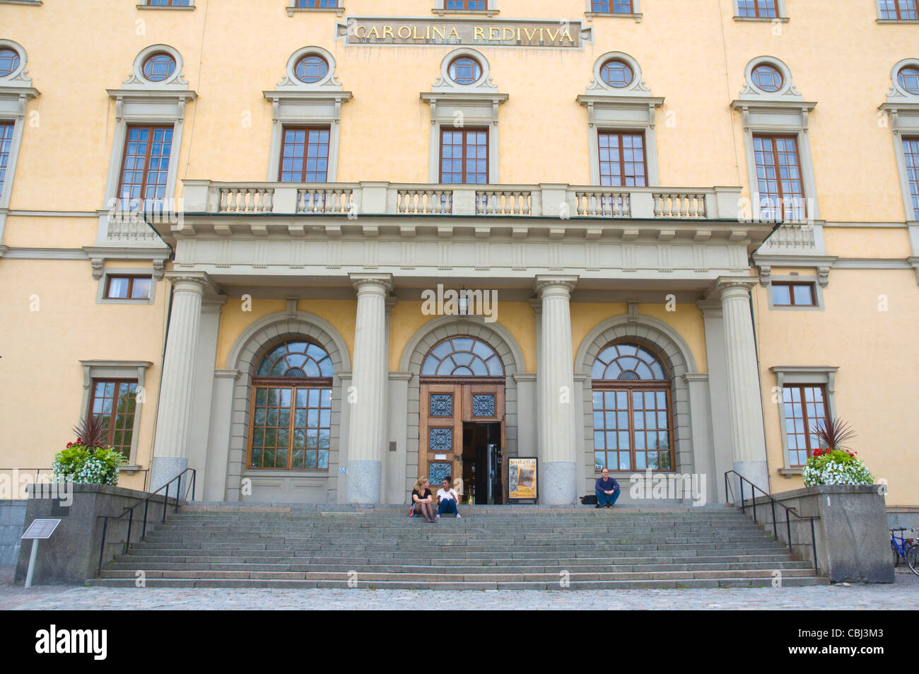 Carolina Rediviva (1841) la Biblioteca universitaria esterno Uppsala città provincia Svealand Svezia Europa Foto Stock