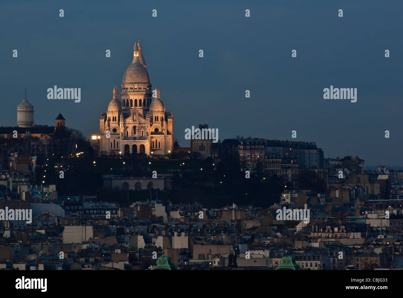 Il Sacre Coeur nel tardo pomeriggio Foto Stock