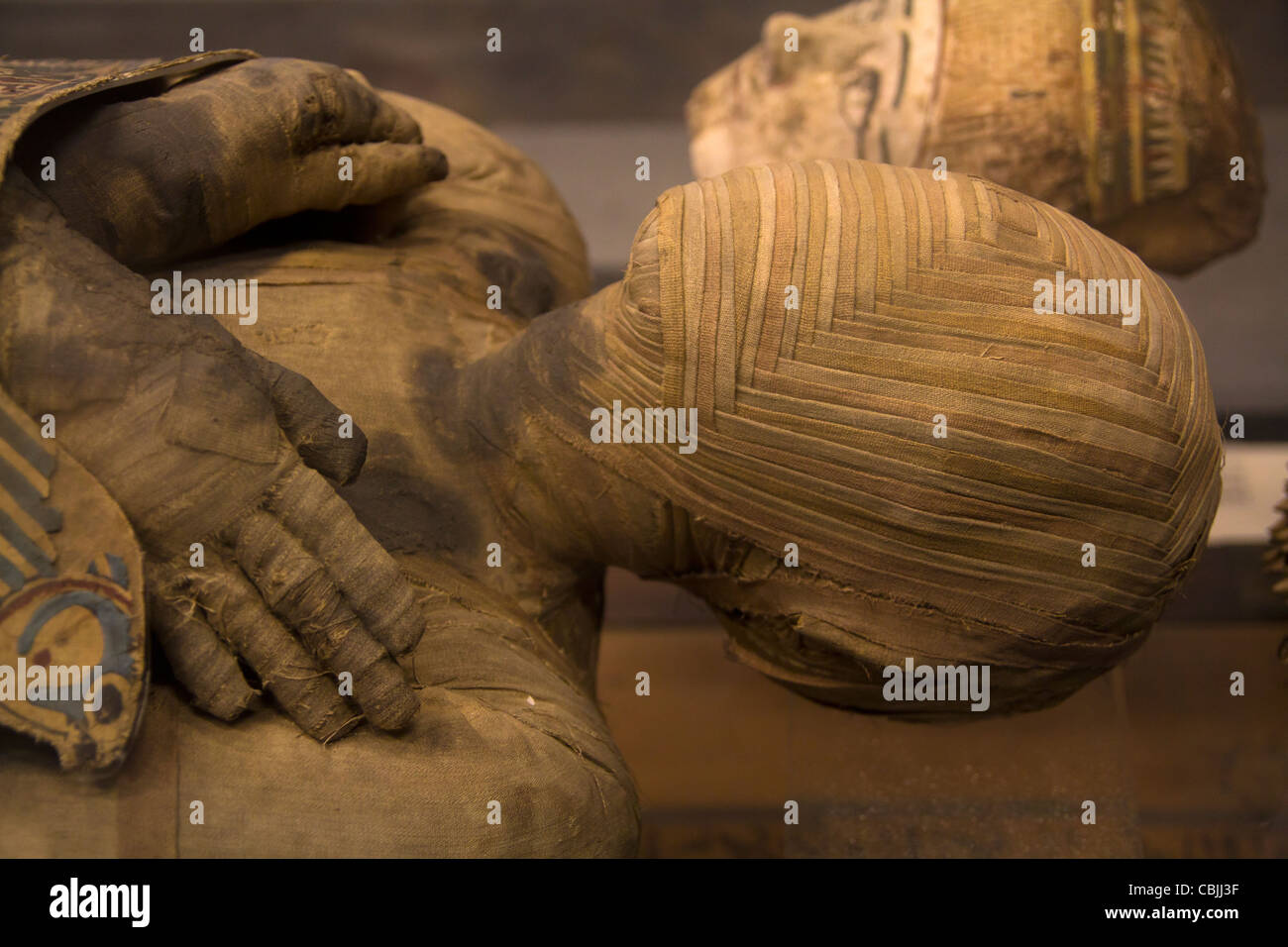 Mummia egizia del Museo del Louvre, Parigi, Francia Foto Stock