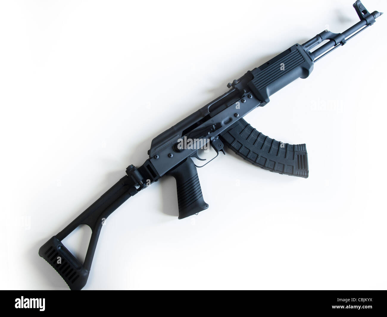 Dipinti personalizzati AK-47 con un 30 round magazine e un folding stock. Foto Stock