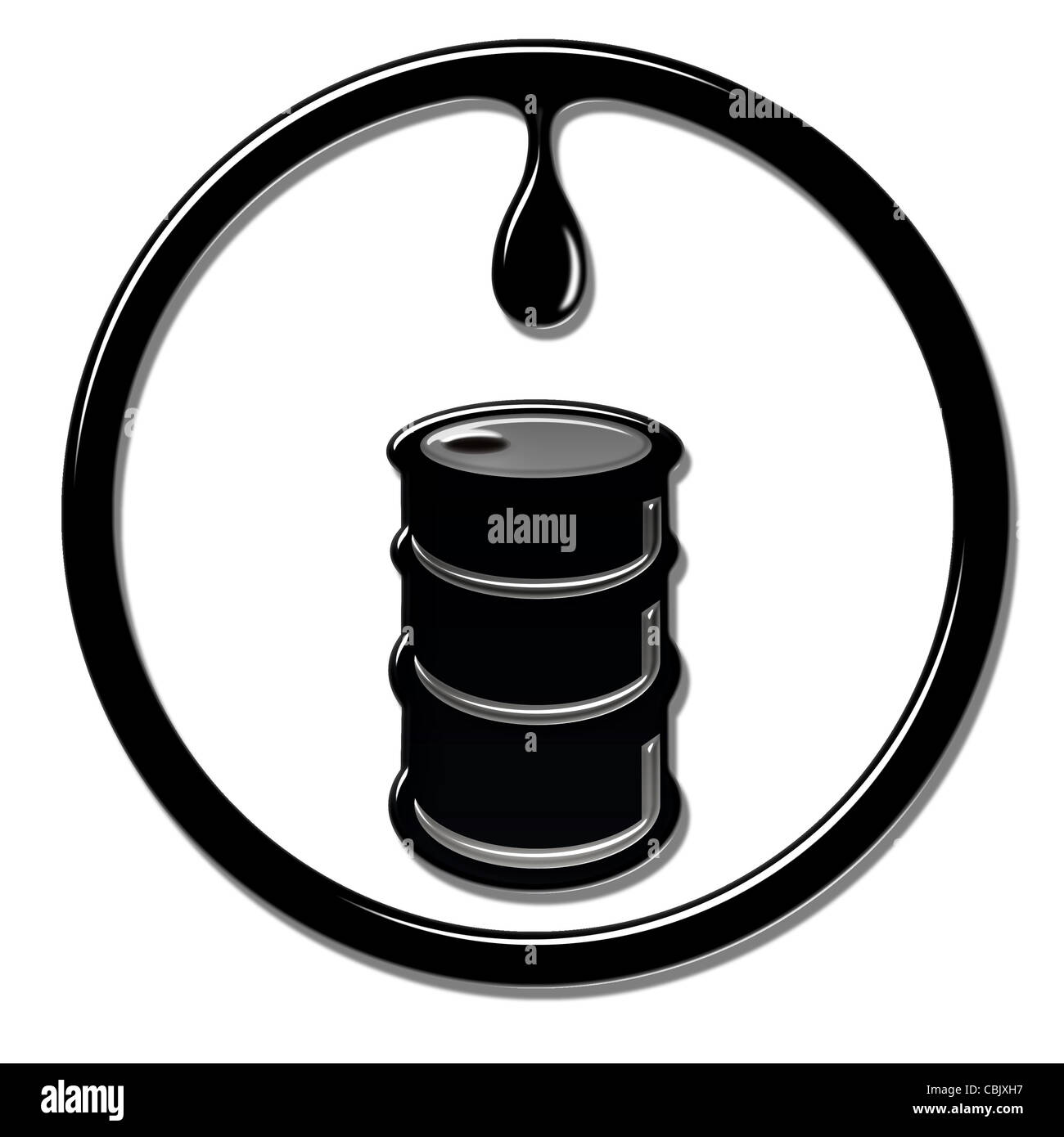 Olio , barile di petrolio. Foto Stock