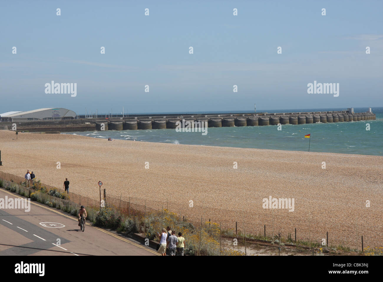 Struttura di frangionde a Brighton Marina Foto Stock