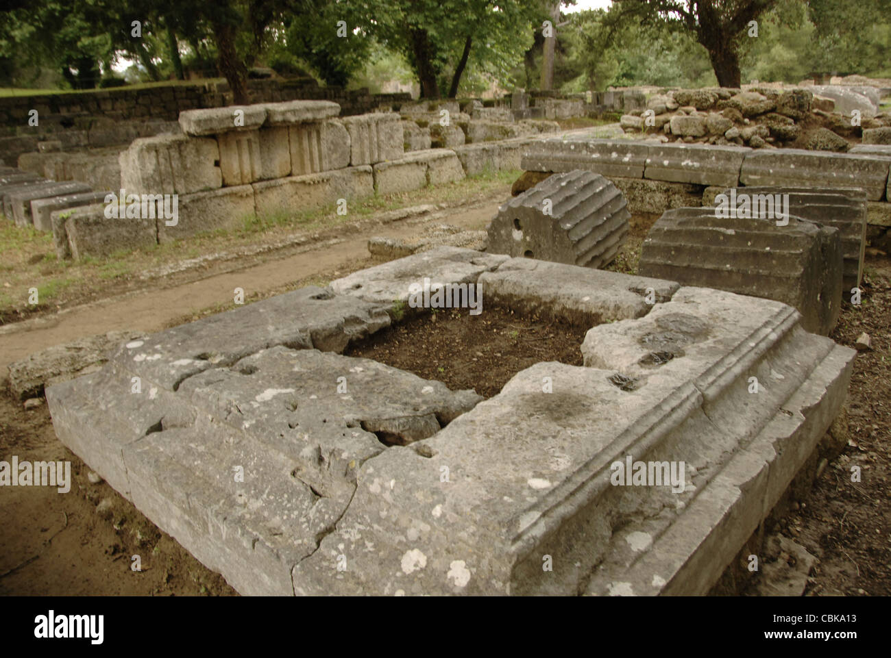 Arte greche. La Grecia. Echo Portico o Heptaechos. Metà del IV secolo. A. C. Altis. Olympia. Foto Stock