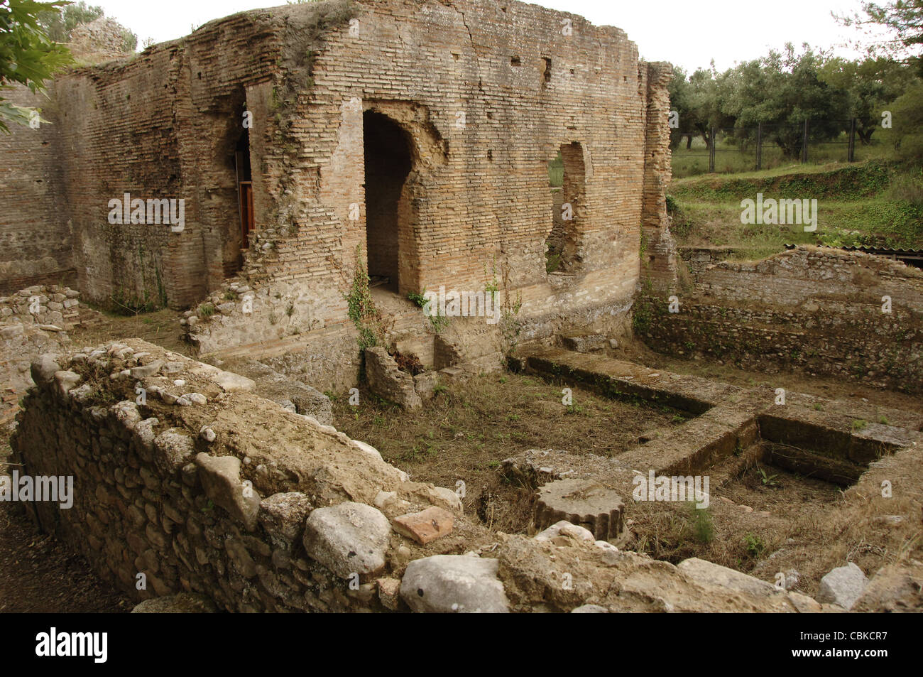 Periodo romano. La Casa di Nerone chiamato ottagono. Olympia. La Grecia. Foto Stock