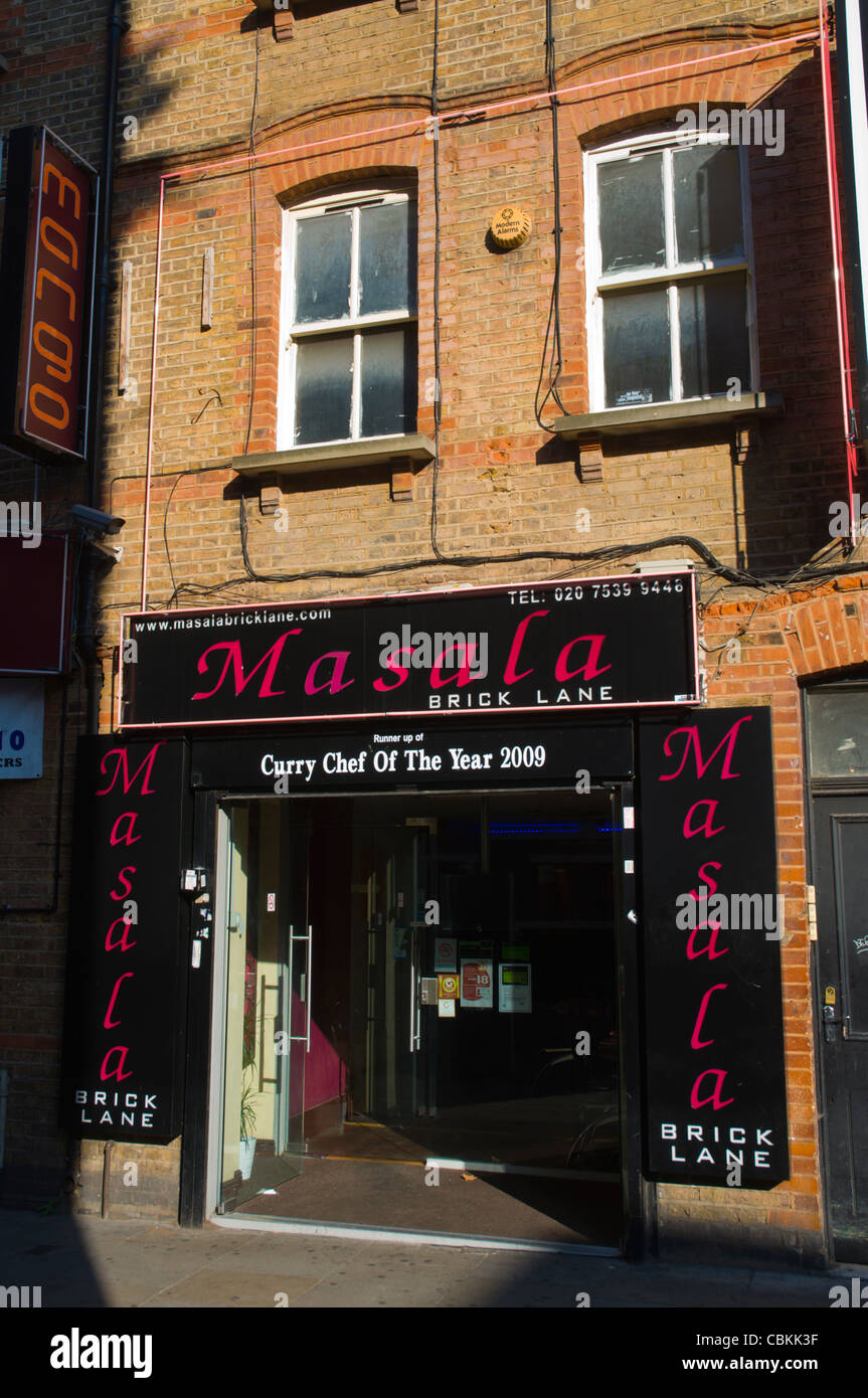 Masala curry house Brick Lane East London Inghilterra England Regno Unito Europa Foto Stock