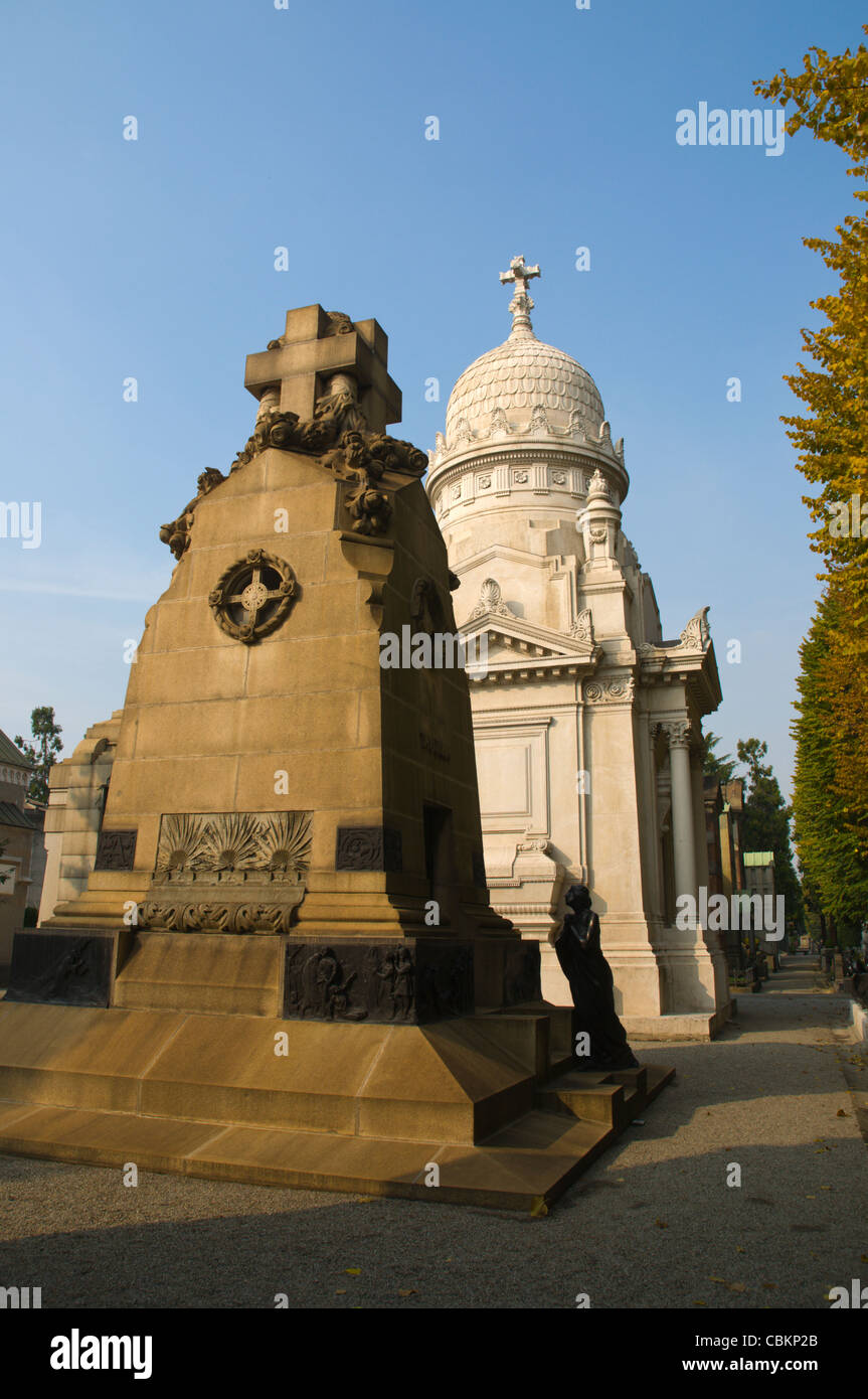 Cimitero monumentale cimitero milano lombardia italia Europa Foto Stock