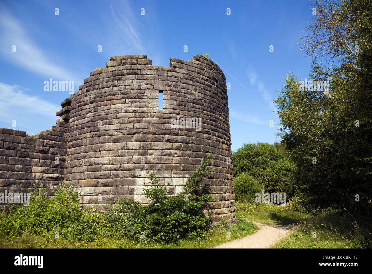 Replica di Liverpool rovine del castello a Rivington in Lancashire Foto Stock