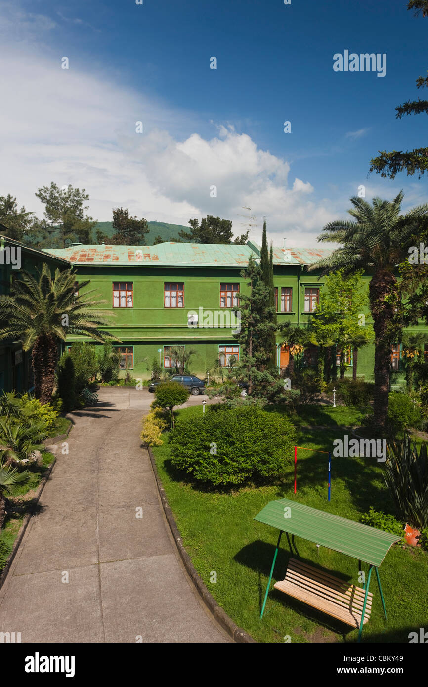 Russia, il litorale del Mar Nero, Sochi, Stalin Dacha, casa estiva del dittatore sovietico Joseph Stalin, Zelenaya Roscha sanitorium Foto Stock