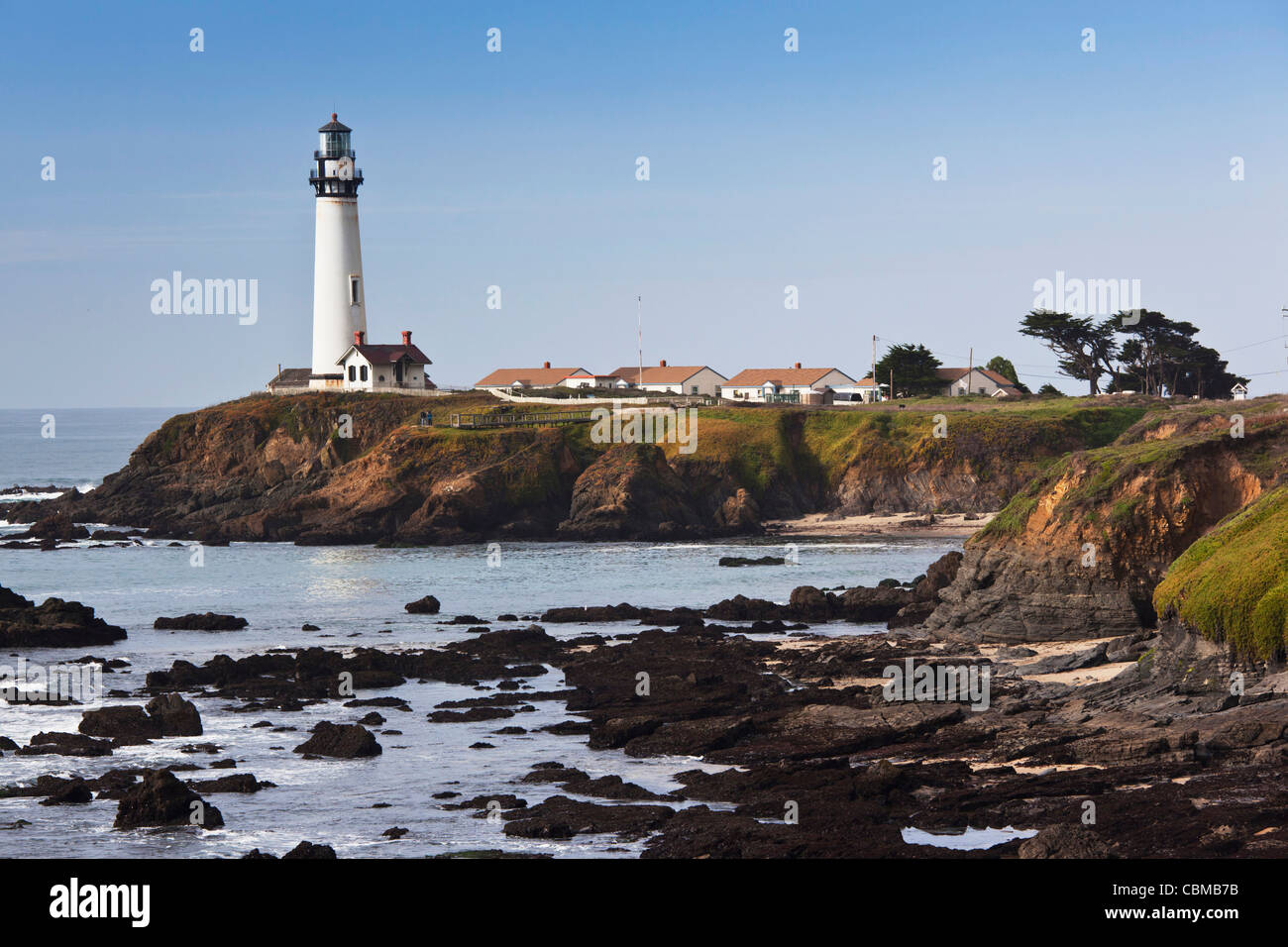 Stati Uniti, California, Central Coast, Pigeon Point, Pigeon Point Lighthouse Station State Historic Park Foto Stock