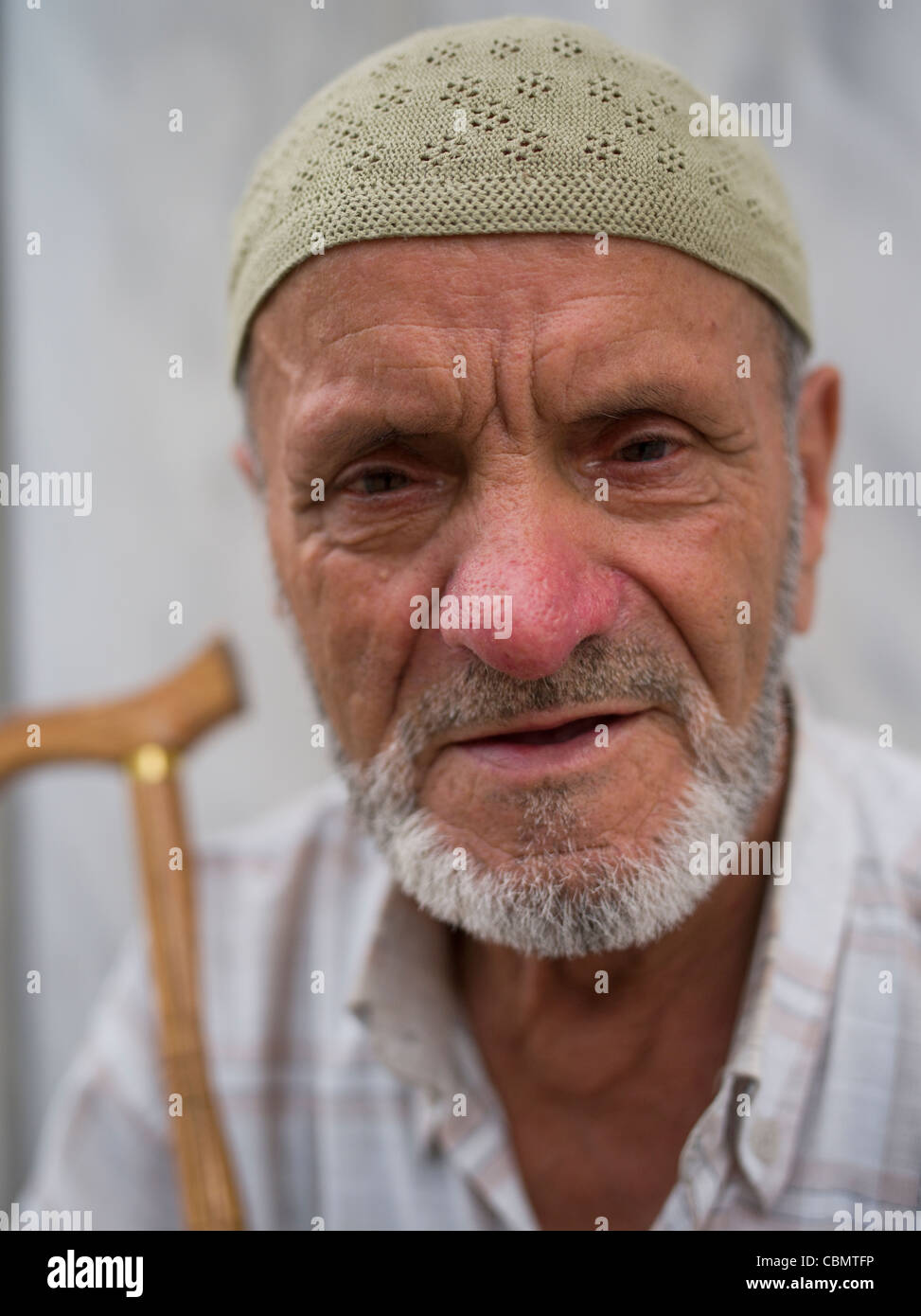 Ritratto di anziani uomo Turco, Istanbul, Turchia Foto Stock