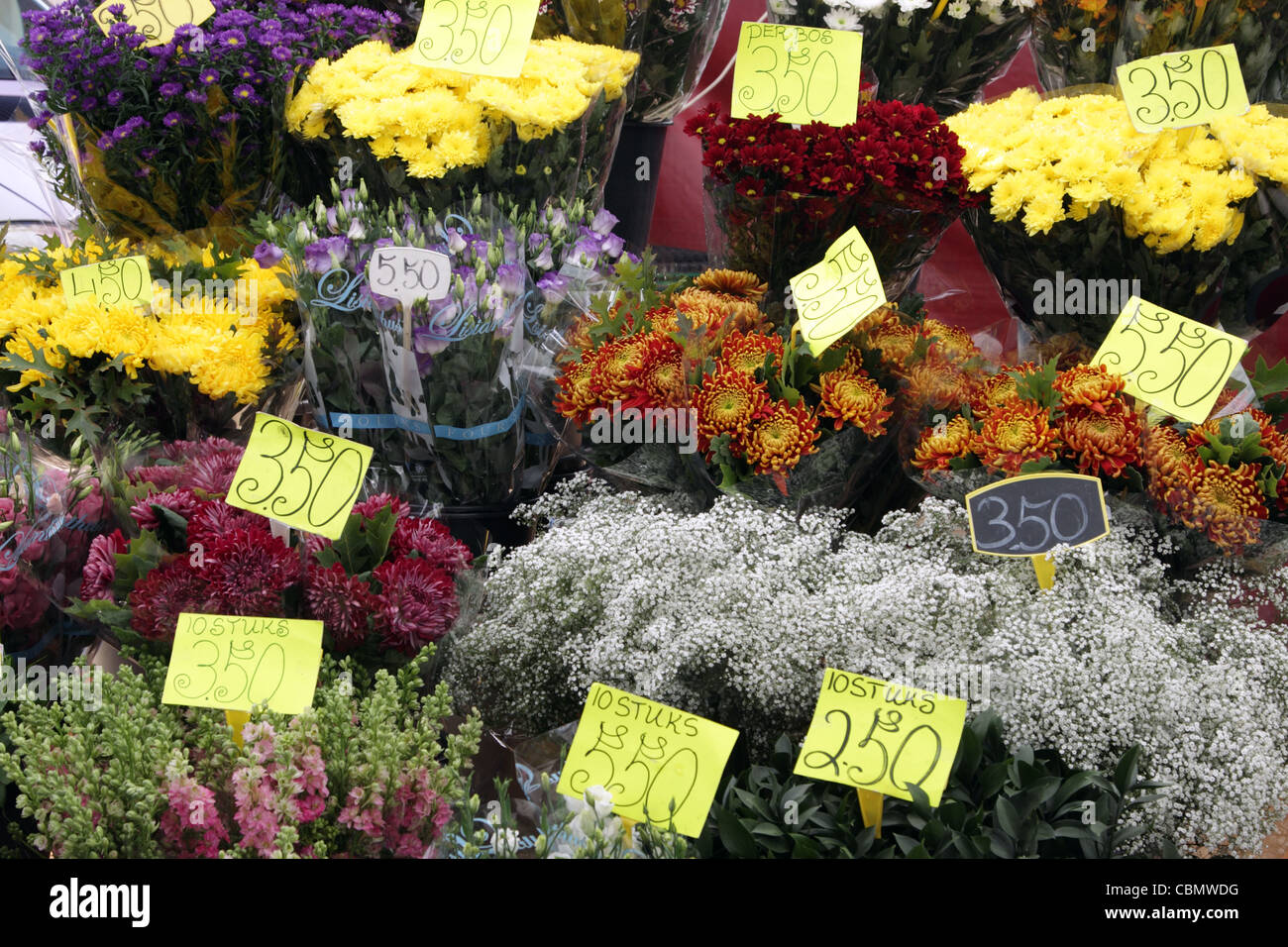 Un mercato dei fiori nella città olandese di Amsterdam Foto stock - Alamy