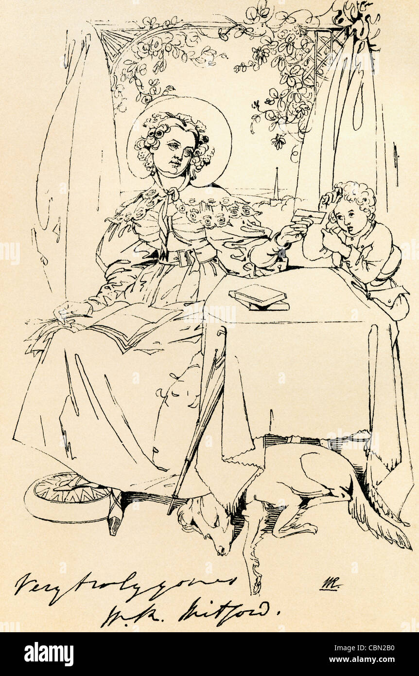 Mary Russell Mitford, 1787 - 1855. Inglese autore e drammaturgo. Foto Stock