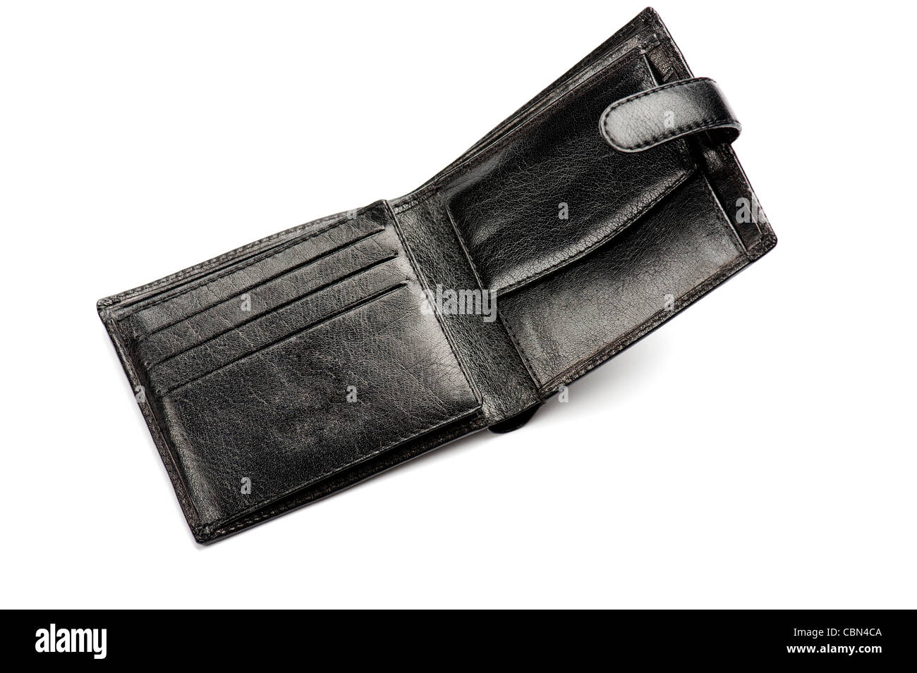 Un portafoglio vuoto, close-up Foto Stock