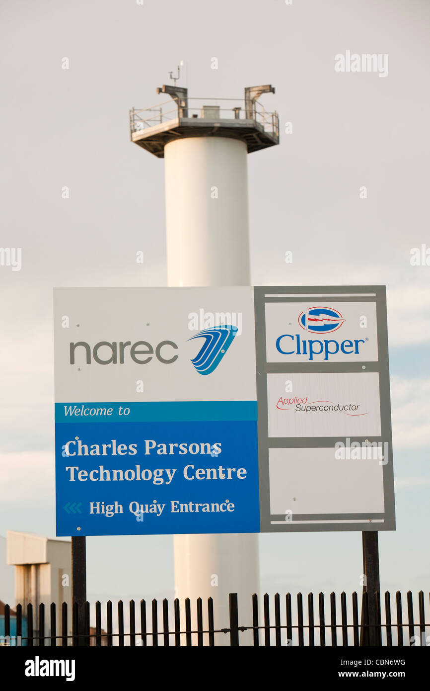 NAREC, di ricerca e di impianto di prova per le energie rinnovabili in Blyth, Northumberland, Regno Unito. Foto Stock