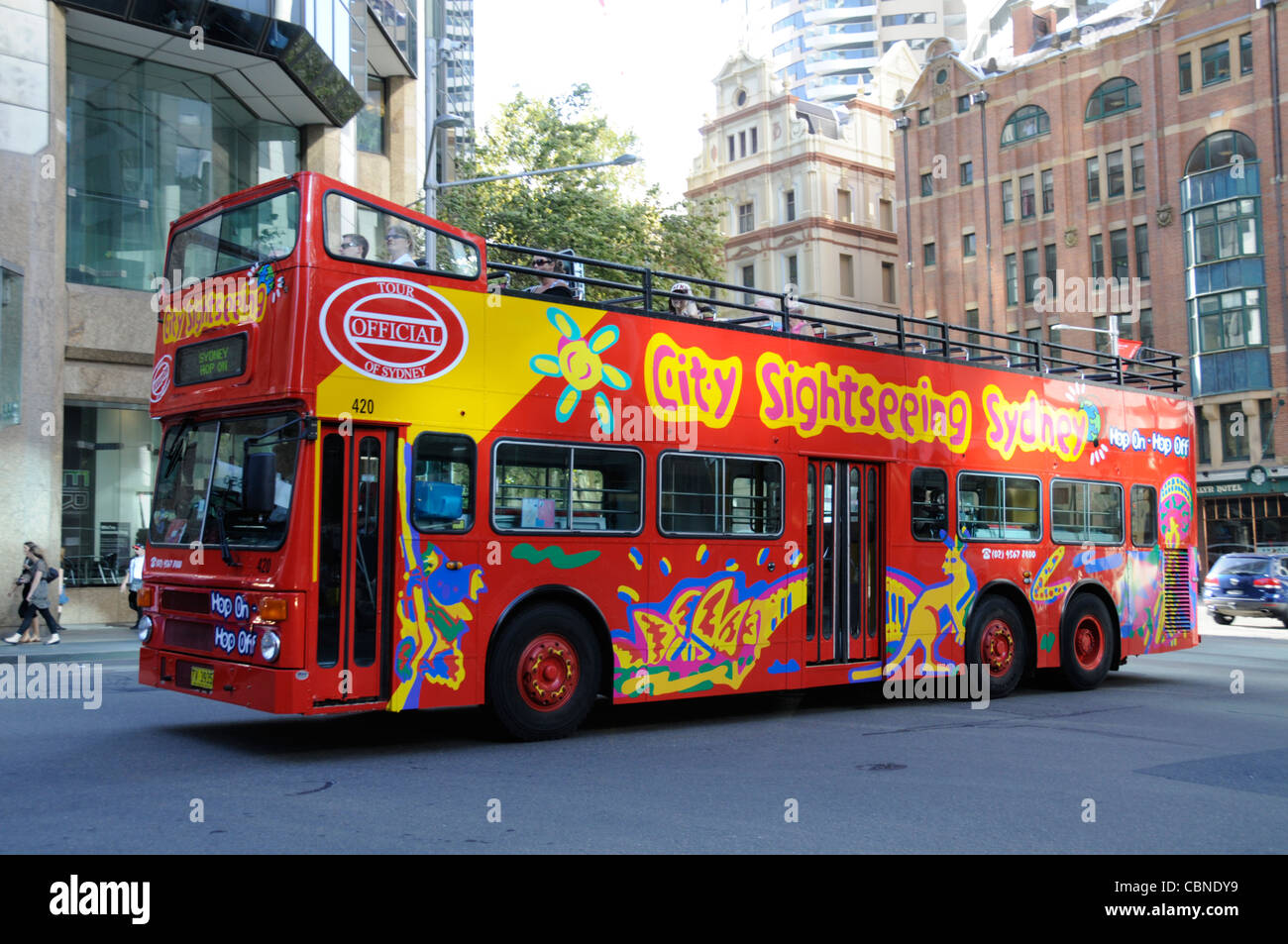 Un autobus turistico hop-off-hop-on a Sydney, nuovo Galles del Sud, Australia Foto Stock