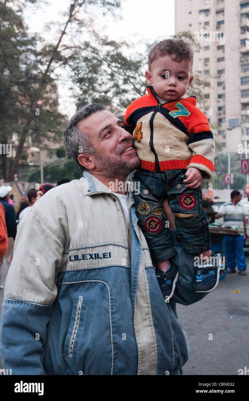 Celebrando Eid el Adha, la festa islamica del Sacrificio, al Cairo Foto Stock