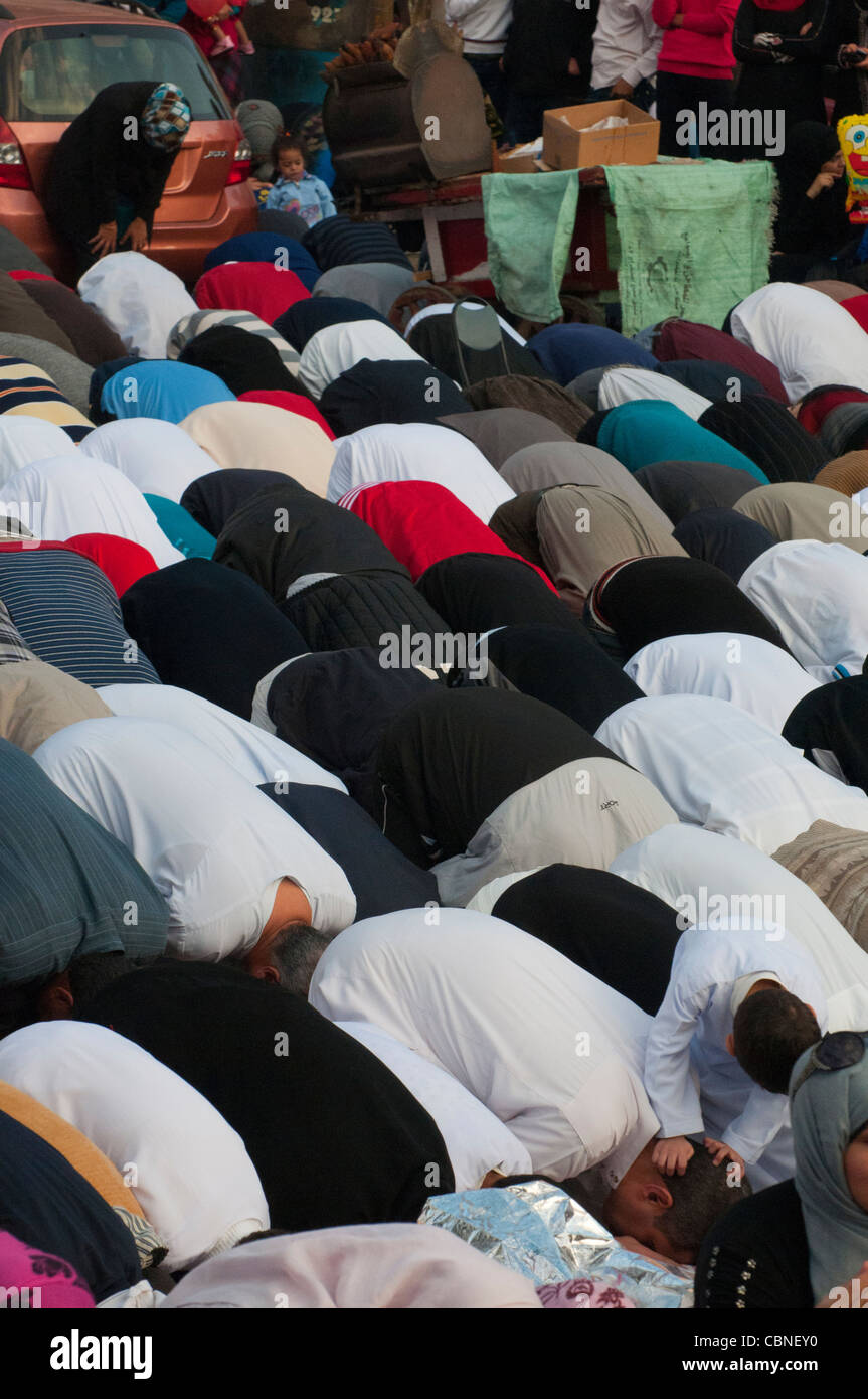 Celebrando Eid el Adha, la festa islamica del Sacrificio, al Cairo Foto Stock