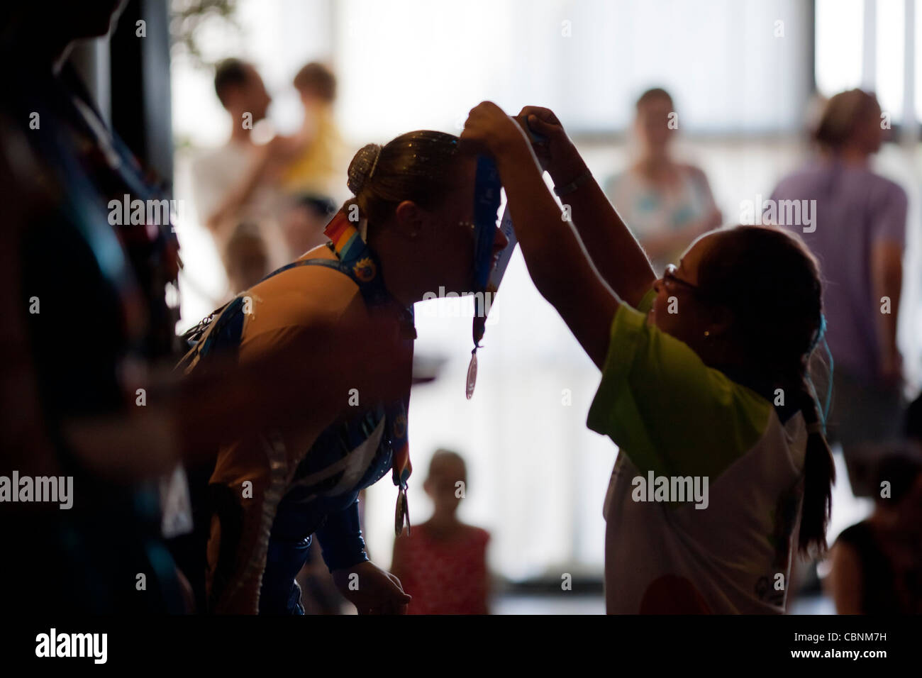 Special Olympics World Summer Games ad Atene; 2011 -- Medal Ceremony in ginnastica Foto Stock