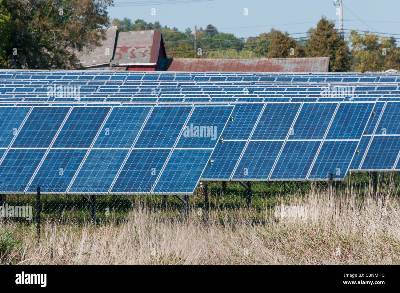 Pannelli fotovoltaici Vermont - USA Foto Stock