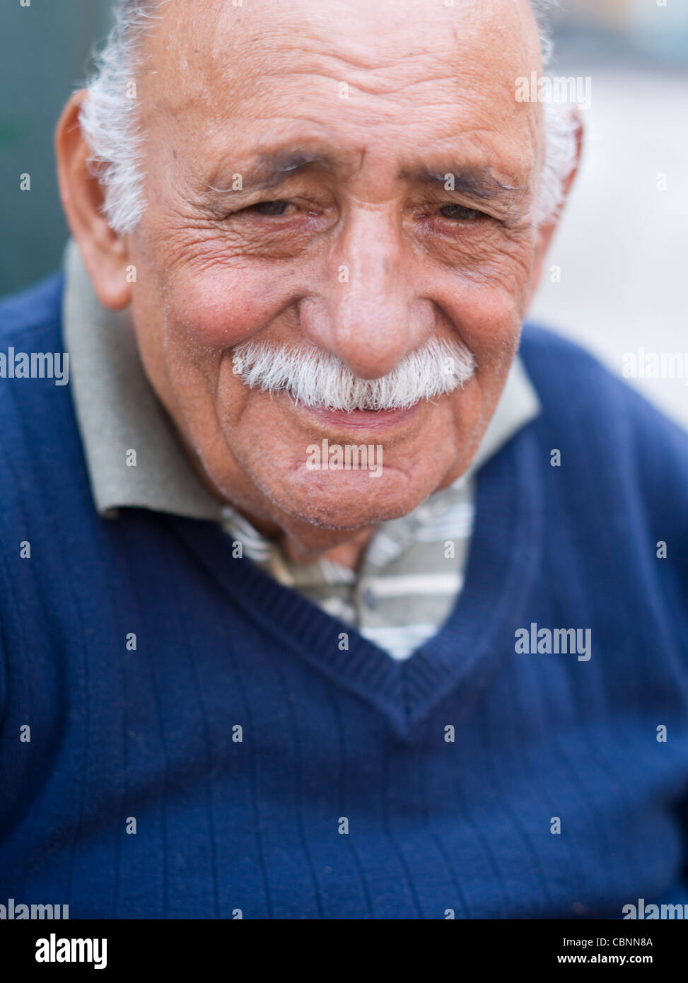 Anziani bagno turco uomo con i baffi Foto Stock